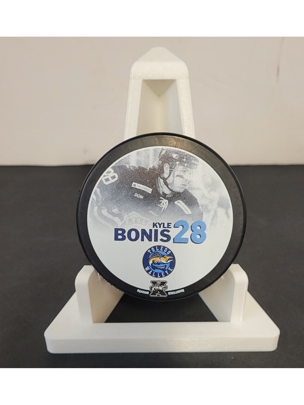 Kyle Bonis 28 Toledo Walleye Hockey Puck w/Authentication Label